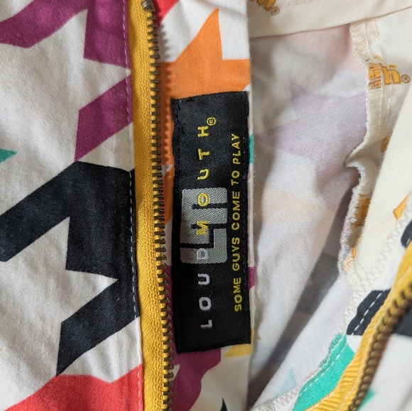 Loudmouth Multicolor Geometric Flat Front Shorts W36 - Picture 2 of 5